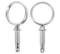 MOBUTOFU Oarlock Socket with Enhanced Stability Side Mount Stainless Steel 2pcs Paddle Brackets 50mm Caliber Sturdy Boat Oar Replacement Parts for Marine and Kayak Use