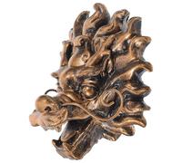 MOBUTOFU Outdoor Dragon Head Fountain Faucet Resin Water Outlet for Garden Wall Villa Decor Backyard Water Feature Weatherproof