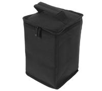 MOBUTOFU Outdoor Gas Canister Storage Bag Black Canvas Water-Resistant Fabric for Hiking and Backyard Gatherings