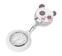 MOBUTOFU Panda-Shaped Nurse Pocket Watch for Women with Quartz Movement and Alloy Material, Clip-on Hanging Nurse Watch Easy to Fix and Wear Firmly on Clothes, Nursing Staff Accessory