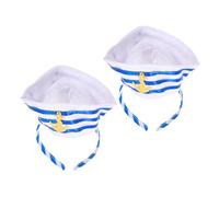 MOBUTOFU Party Hairbands Set 2Pcs Captain Sailor Headbands in Navy Fabric for Adults Flexible Design Suitable for Halloween and Wedding