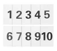 MOBUTOFU Plastic Digital Number Cards 10Pcs Table Number Tags for Cafe and Event Tabletop Display
