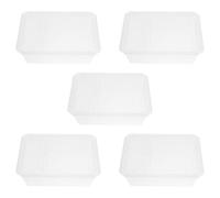 MOBUTOFU Plastic Reptile Feeding Box 5pcs with Crystal Clear Visibility for Gecko and Spider Pet Breeding