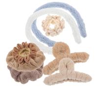 MOBUTOFU Plush Hair Clip Plush Hair Tie Decorative for Women Working Playing