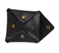 MOBUTOFU Portable Bag Change Storage Organizer Compact Pocket Earphones Cards Mini Leather Case for Travel School and Daily Use Matte