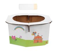 MOBUTOFU Portable Foldable Toilet Lightweight and Compact Travel Potty with Paper Material Suitable for Outdoor and Travel Use