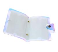 MOBUTOFU Portable Nail Stamping Template Holder Bag with 20 Card Slots Pet Material Storage Pouch for Nail Art Stickers and Stamping Plates for Organizing and Storing