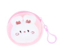 MOBUTOFU Portable Pouch Mini Bunny Plush Coin Purse Cute Cartoon Animal Coin Purse for Children with Earphone Storage Bag and Lipstick Storage Bag, Multifunctional and Adorable Soft Zipper