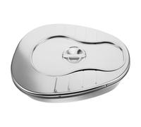 MOBUTOFU Portable Stainless Steel Bed Pan with Lid for Elderly Adults, Large Capacity and Versatile Use, Suitable for Care Facilities and Hospitals, Sturdy Metal Bedpan for Bedridden