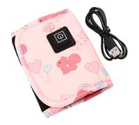 MOBUTOFU Portable USB Bottle Warmer Velvet Feeding Bottle Cover with Adjustable Temperature, Keep Milk Warm for Newborns and Parents, for Travel and Outdoor Use Random Color
