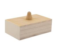 MOBUTOFU Portable Wooden Tuning Fork Resonator Box for Outdoor Meditation and Professional Sound Relaxing Workshops, Easy Operation, Khaki Colour, 5.8x3.5x2.8in Size for Individuals of Ages