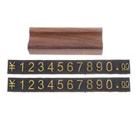 MOBUTOFU Price Tags Stand Elegant Wooden and Plastic Cube Easy-to-Read Digital Combinations for Jewelry Pricing in Apparel Shops and Shopping Mall Display