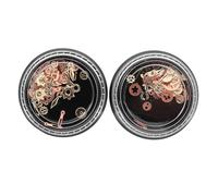 MOBUTOFU Punk Alloy Gear Nail Decal 2Pcs Steampunk Nail Accessories Mechanical Time Gear