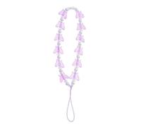 MOBUTOFU Purple Butterflies Phone Charm Pearl Chain for Camera and Keys | Plastic and Resin, Lightweight Anti-lost Strap, Easy Install, Creative Hanging Decor for Gadgets