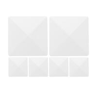 MOBUTOFU Pyramid Post Caps 6Pcs White PVC 3.5 X 3.5 Inch Deck Post Covers for Outdoor Garden Privacy Walls and Fence Poles