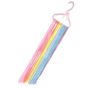 MOBUTOFU Rainbow Hair Bow Organizer for Girls, Practical and Convenient Bow Hanger with Cloth and Plastic Materials, Decorative Storage for Hair Accessories and Clips, for Girl's Bedroom