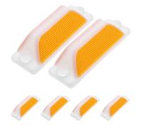 MOBUTOFU Reflective Road Marking Parking Lot Marker 6 Pack Rectangular Polycarbonate Plastic Asphalt Road Studs for Roads, Highways, and Garage Guidance 4.53 x 1.65 x 1.26 in