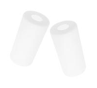 MOBUTOFU Replacement Lamp Shades White Finish 2pcs Frosted Cylinder Glass Lamp Shade for Socket Suitable for Pendant Lighting Fixtures