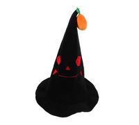MOBUTOFU Reusable Black Witch Hat with Large Brim for Halloween Party and Cosplay Comfortable Pointed Design for Adults and Suitable for Stage Performance and Themed Photoshoot