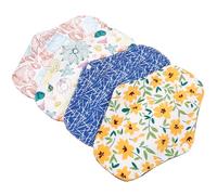MOBUTOFU Reusable Menstrual Pads and Easy to Carry 4pcs with Bamboo Charcoal Cotton Material, Large Wings for Secure Fit, Breathable Sanitary Pads Suitable for Travel and Daily Use