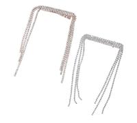 MOBUTOFU Rhinestone Hair Clips with Alloy Material 2pcs Lightweight Bridal Hair Accessories for Brides, for Bridal Shower and Honeymoons