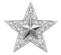 MOBUTOFU Rhinestone Inlaid Alloy Star Brooch Pin Vintage Style Five-Pointed Star Brooch for Female Clothes Lapel and Scarves Decoration