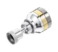 MOBUTOFU Rotatable Faucet Aerator Extender for Kitchen Faucet, Adjustable Swivel Extension with Anti-Splash Stream and Extended Reach, Copper Material, 7.8x4.1x4.1cm, for Food Prep