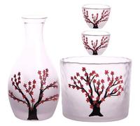 MOBUTOFU Sake Decoration Spirits, Simple and Design Drinking for Elegant Set with Glass Sake Pot Cups Anniversaries and Mother's Day Japanese