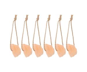 MOBUTOFU Salt Block Guinea Pig Pellets 6pcs Natural Mineral Source Salt Lick on Rope for Rabbits Livestock in Farms