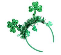 MOBUTOFU Shamrock Headband Saint Patrick's Day Women's Satin Hairband Party Accessory