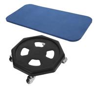 MOBUTOFU Silent Black Abdominal Training Sliding Disc with Knee Pad, Fitness Core Slider for Home Workout and Muscle Strengthening Random Color Random Color