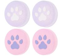 MOBUTOFU Silicone Cat Thumb Stick Caps Replacement Grip Covers 4pcs Soft Silicone Thumb Grips with Glitter, Gaming Joystick Accessories for Game Controller