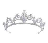 MOBUTOFU Silver Wedding Rhinestones Headband with Princess Style for Bride Zinc Alloy Material and Practicality, for Anniversaries and Parties
