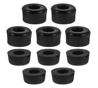MOBUTOFU Skateboard Bushings 10Pcs Black PU Shock-Absorbing Pads for Longboards and Roller Skates, Resilient Truck Cushions for Freeskates and Teen Skaters