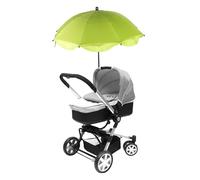 MOBUTOFU Stroller Umbrella Pushchair Parasol Bendable Handle UV Protection Silver Plasters Fabric Steel Sun Shade for Riding on Sunny Days in Summer