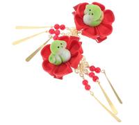 MOBUTOFU Stylish Snake Hair Clip with Comfortable Fit and Reliable Hold, Red Snake Hairpin Accessory for Celebrating the New Year Festival 2025
