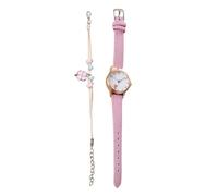 MOBUTOFU Stylish Wrist Watch for Women with Pink Pu Leather Strap and Alloy Case, Featuring Cute Cat Dial Design, Accurate Time Function and Costume Accessory, for Anniversary