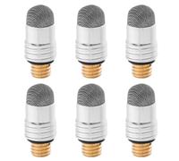 MOBUTOFU Stylus Pen Tips Silver 6pcs Replacement with Fiber Material and M5 External Thread, Easy Attachment Capacitive Stylus Pen Tips and Compatible with Touch Devices and Tablets