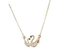 MOBUTOFU Swan Shape Pendant Necklace Lightweight Alloy Simple Fashion Clavicle Choker for Women Elegant Daily Party Jewelry Gift