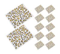 MOBUTOFU Temporary Tattoos Daily Styling and Events, Trendy Realistic Animal Print 12pcs Skin-safe Leopard Spot Easy Application and Removable Transfer Paper Decals for Body Art Stickers