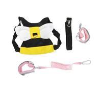 MOBUTOFU Toddler Anti Lost Strap and Kids Anti Lost Leash Safety Harness Belt Yellow Backpack and Pink Spiral Wristband 1.5m for Boys and Girls