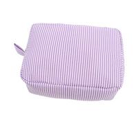 MOBUTOFU Toiletries Travel Bag Striped Makeup Bag for Women Organizational Pockets
