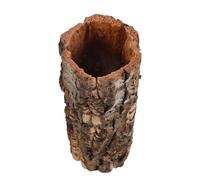 MOBUTOFU Tree Trunk Reptile Hide Wood Hollow Shelter for Leopard Gecko Crab Tank Decor Mimicking Rainforest Habitat
