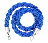 MOBUTOFU Twisted Barrier Rope Sturdy Rope Cordon 1.5m with Hooks Blue for Stanchion Crowd Control Suitable for Museums and Concert Venues