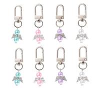MOBUTOFU Unique Angel Keychain Key Ring Key Hanging Decor Abs Material Vivid Design