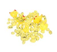 MOBUTOFU Unique Easter Wreath Decor with Painted Eggs, Bunny, Chick and Duck, Made of Foams and Plastic, Never Wither and Convenient, for Holiday and Banquet Home Decoration