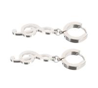 MOBUTOFU Unique Musical Notes Earrings Sterling Silver Music Earrings for Men Drop
