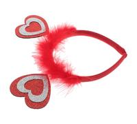MOBUTOFU Valentine's Day Heart Headband Jeweled Heart Headband for Women Festival Hair Accessory Bridal Hair Accessories Romantic Photo