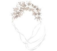 MOBUTOFU Vintage Bridal Headband with Leaf and Floral Metal Design, Golden Colour, Lasting Shine, Versatile for Special Occasions Such as Weddings and Ceremonies, for Bridesmaids and Flower