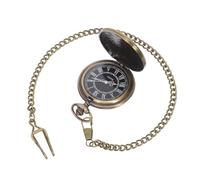 MOBUTOFU Vintage Pocket Watch Roman Numeral Dial Men Victorian Flip Top Chain for Wedding Anniversary
